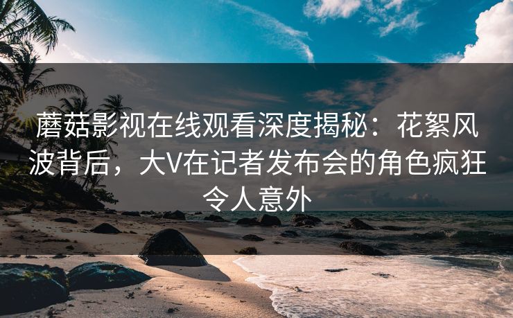 蘑菇影视在线观看深度揭秘：花絮风波背后，大V在记者发布会的角色疯狂令人意外