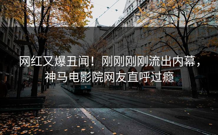 网红又爆丑闻！刚刚刚刚流出内幕，神马电影院网友直呼过瘾